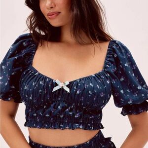 For love and lemons floral Lola crop top